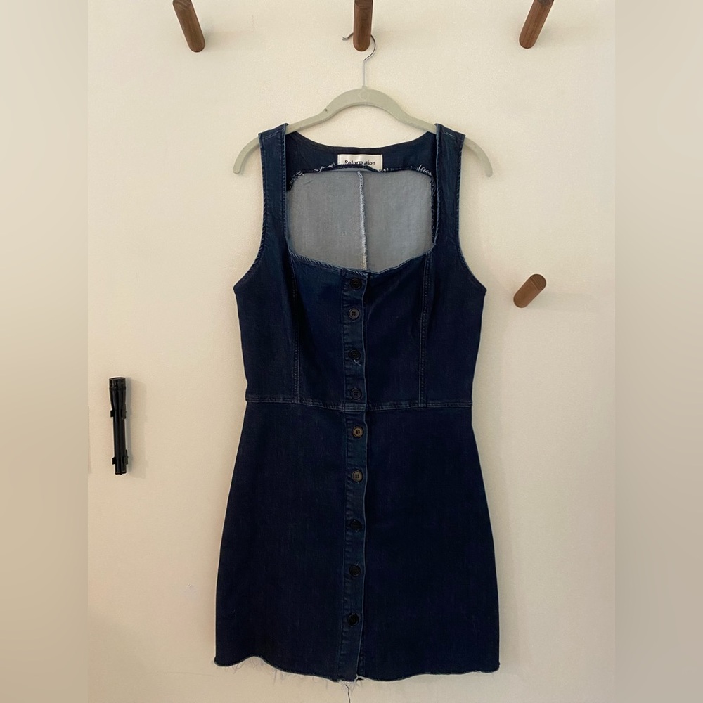 Size 10 | Reformation Lars dress | Stretch Denim